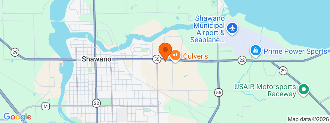 Map preview for Shawano